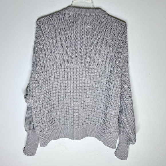 NEW The Knotty Ones Delcia Organic Cotton Sweater Cloud Gray sz M - Picture 4 of 8